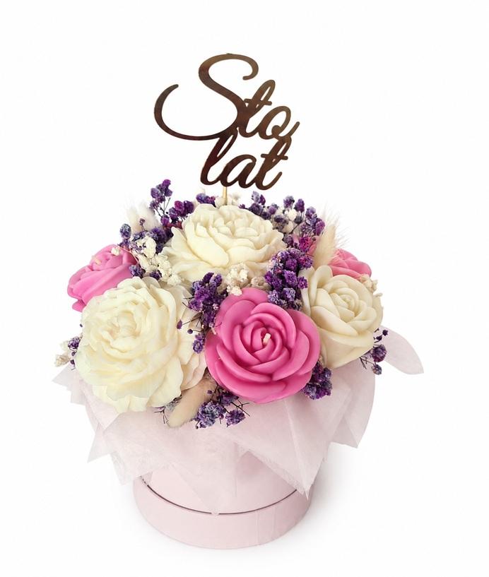 Flowerbox sojowy róża i piwonia 1