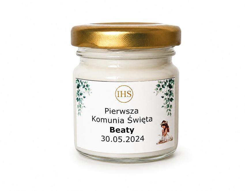 Świeca na podziękowanie Komunia 